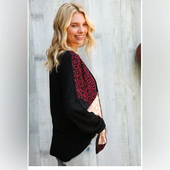 Haptics PLUS PATCH DESIGN KNIT TOP - Picture 5 of 5